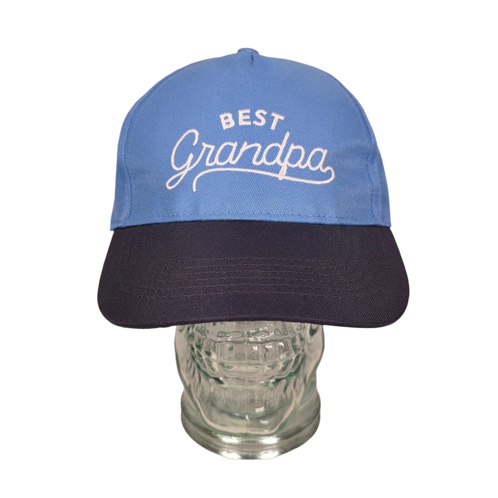 Gertex Best Grandpa Baseball Hat Blue Navy Two Tone Adjustable Cap